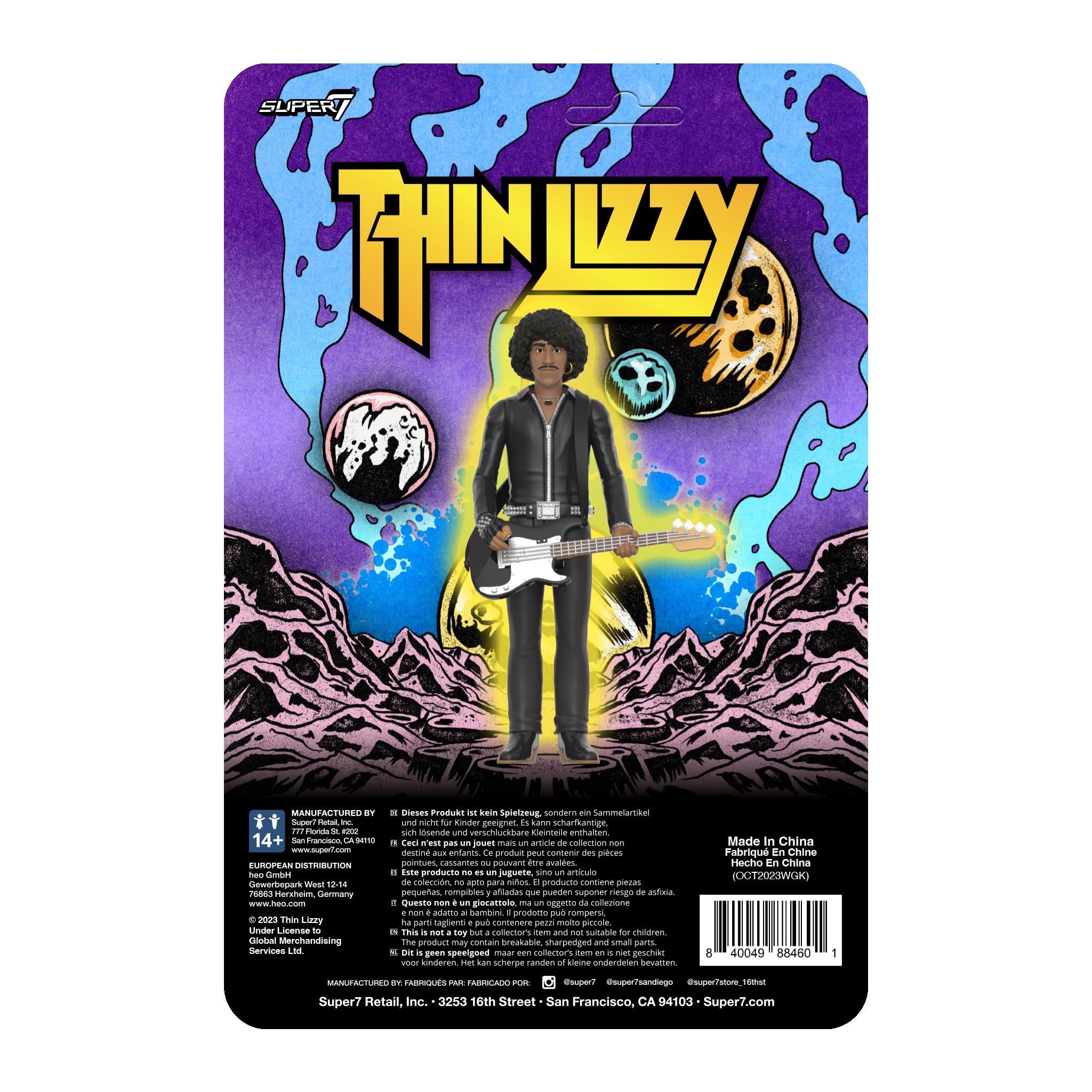 Amazon.com: Super7 Thin Lizzy Phil Lynott (Black Leather) - 3.75